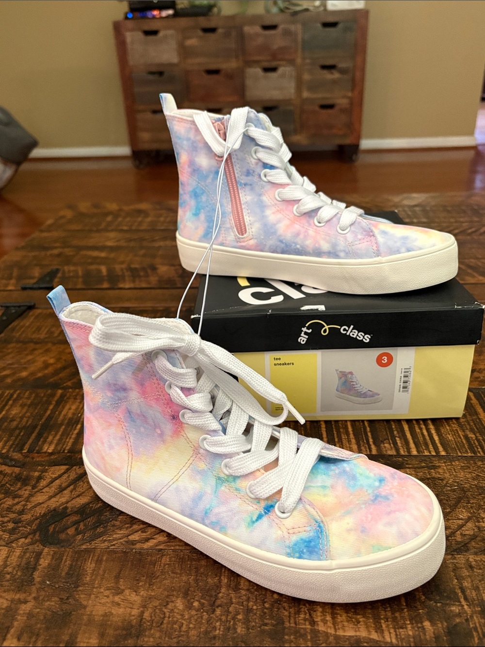 Art Class Pastel Tie-Dye High-Top Sneakers